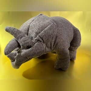 Gray Plush Rhino Toy
